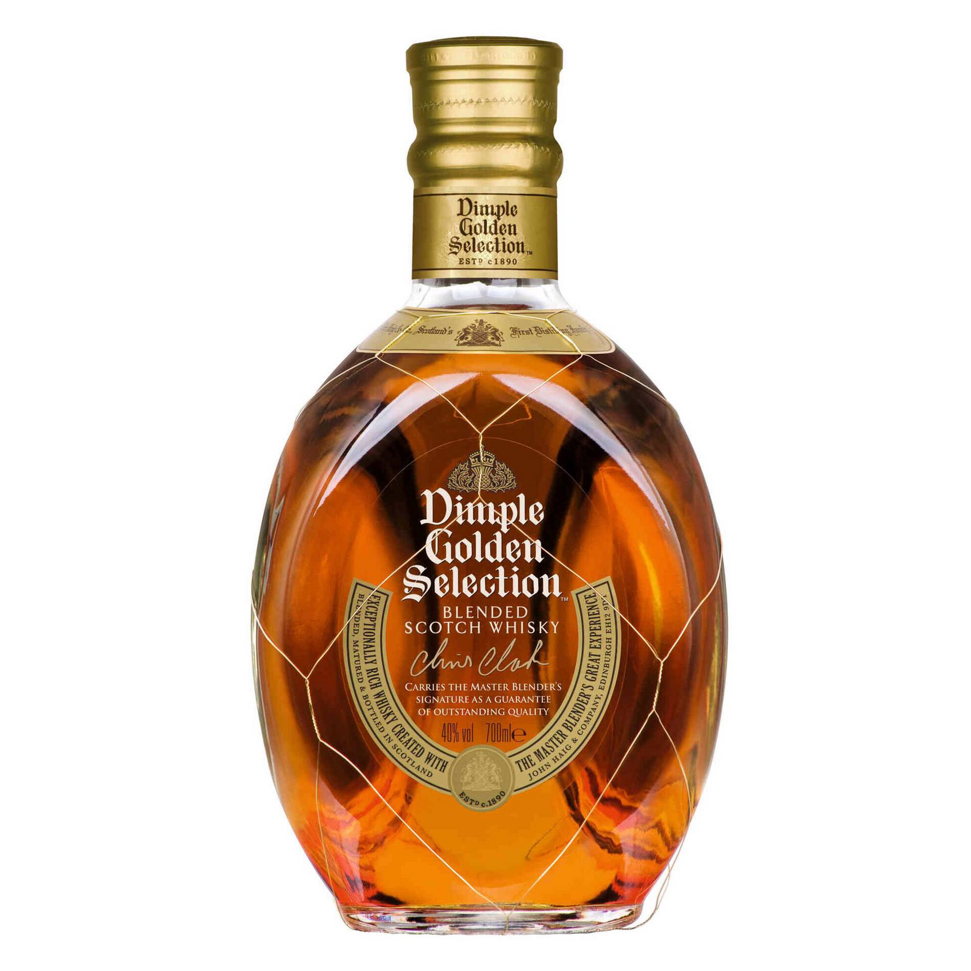 Dimple Golden Selection Blended Scotch Whisky 700ml 40% ABV premium Scottish blend with vanilla fruit mango mocha nuts and gentle smoke