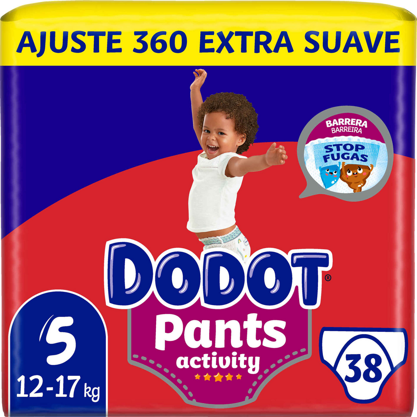 Dodot Pants Activity Extra Diapers T5 12–17 kg – 38 Units | Easy-On Comfort for Active Toddlers