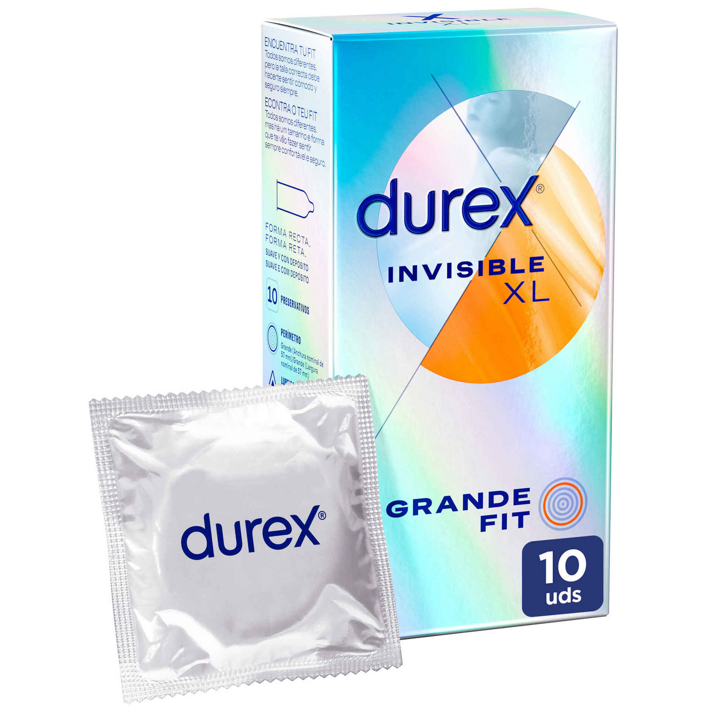 Durex Invisible XL condoms 10 pack ultra thin large fit latex condoms intimate protection
