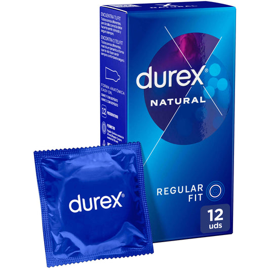 Durex Natural Comfort condoms 12 pack smooth latex condoms natural feel intimate protection