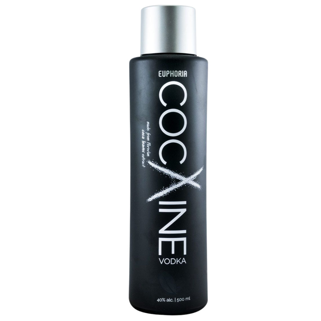 Euphoria Cocaine Vodka 500ml 40% ABV Czech vodka with coca leaf extract and herbal character for collectors and cocktails