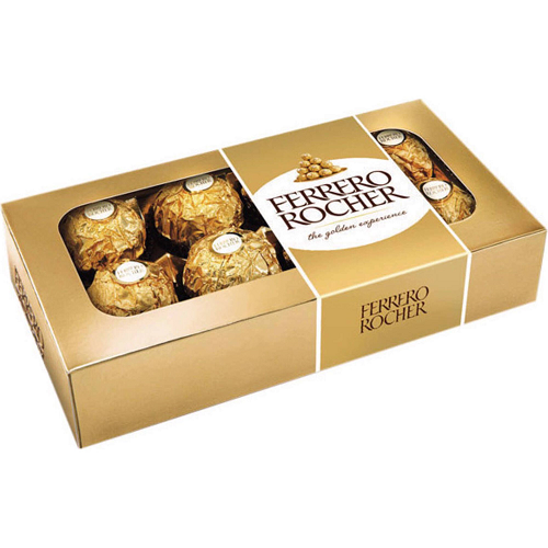 Ferrero Rocher chocolate bonbons with hazelnut cream filling 100 g – iconic Italian praline gift box, premium hazelnut chocolate selection, festive gourmet confectionery