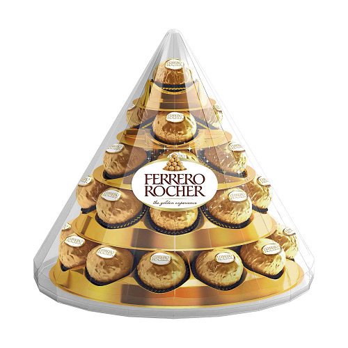 Ferrero Rocher chocolate cone bonbons 350 g – premium hazelnut praline gift box, festive chocolate selection, luxurious gourmet confectionery