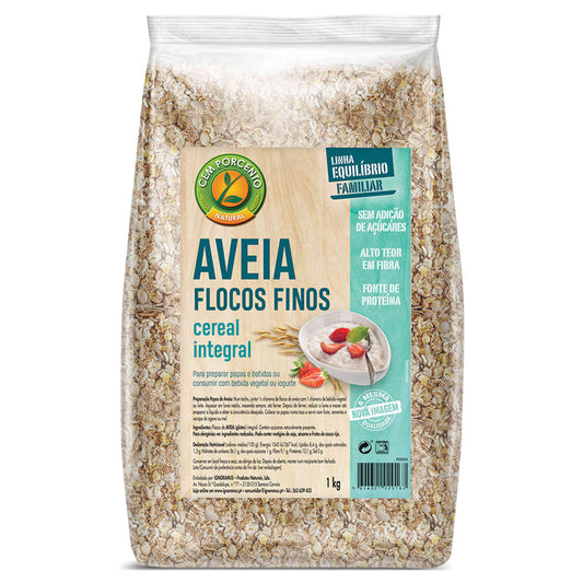 Cem Porcento Fine Oat Flakes 1kg
