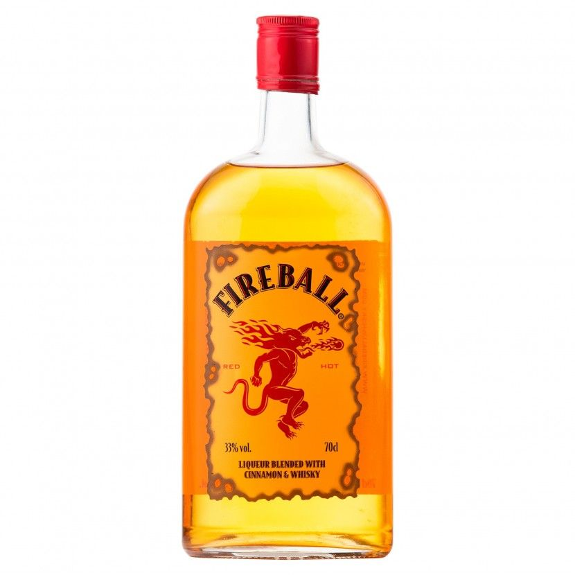 Fireball Cinnamon Whisky 700ml 33% ABV Canadian whisky based cinnamon spirit with sweet fiery cinnamon flavour and warming spicy finish