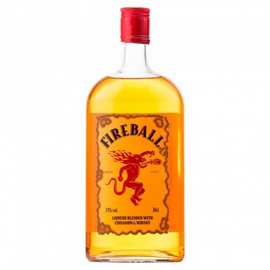 Fireball Cinnamon Whisky 700ml 33% ABV Canadian whisky based cinnamon spirit with sweet fiery cinnamon flavour and warming spicy finish