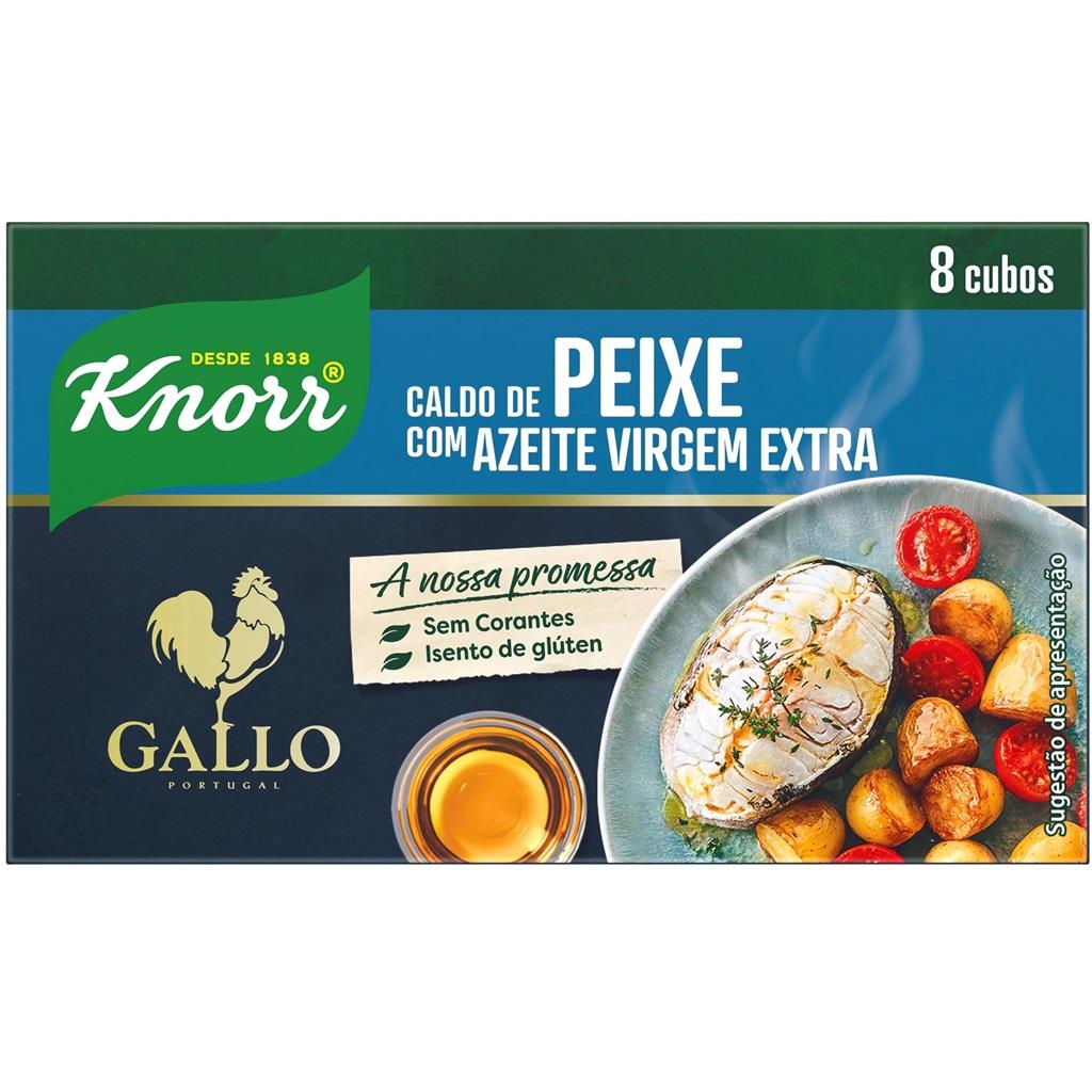 Knorr Fish Stock Cubes with Extra Virgin Olive Oil 80g