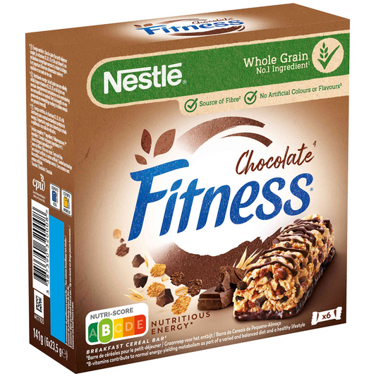 Fitness Chocolate  Cereal Bars 141g