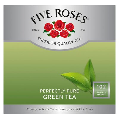 Five Roses Green Tea 102 Tea Bags Clearance Sale BB 19.03.2025