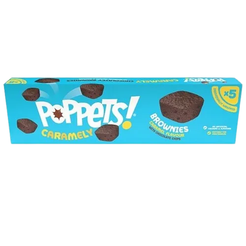 Poppets Brownies Caramel 5 Pack 125g