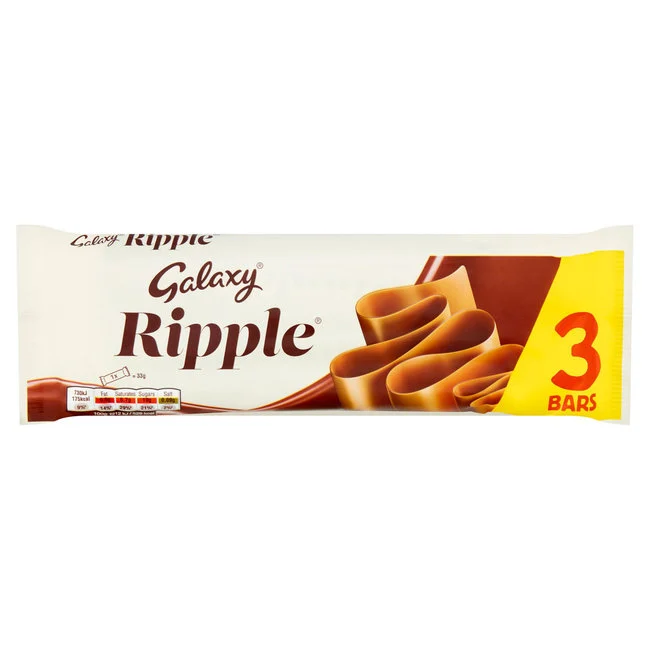 Galaxy Ripple Chocolate 3 × 30 g multipack smooth milk chocolate bars