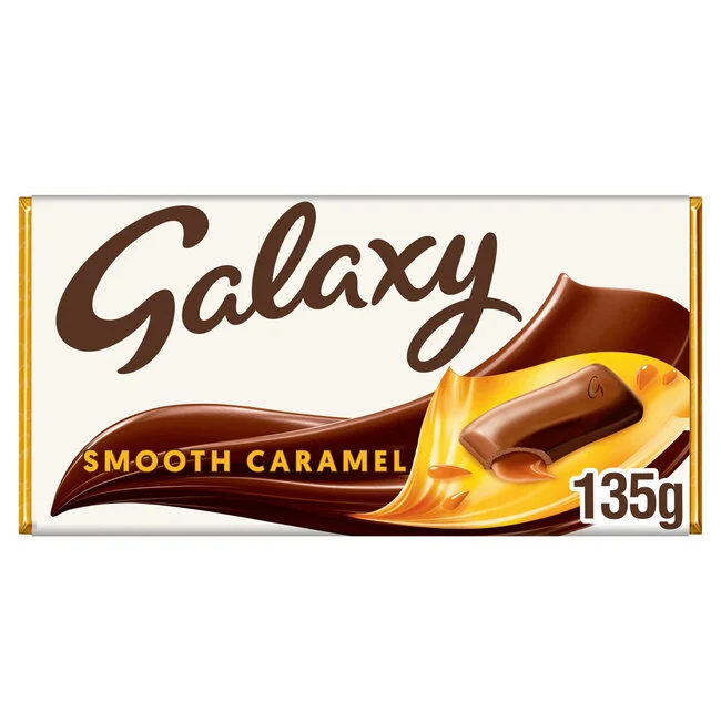 Galaxy Smooth Caramel Chocolate Tablet 135g creamy caramel milk chocolate slab