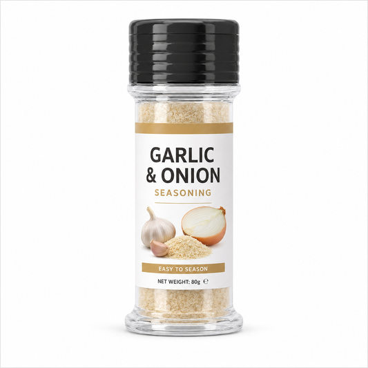 Garlic and Onion Chopped Seasoning 40g glass spice jar savoury seasoning cooking ingredient