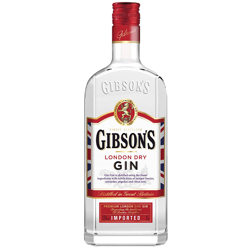 Gibson's London Dry Gin 700ml 37.5% ABV English botanical gin with juniper citrus coriander and angelica from the Top Rated Gins collection