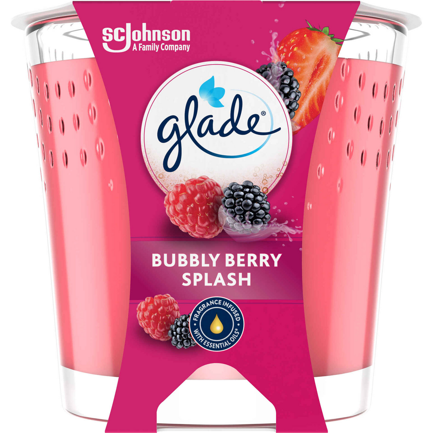 Glad berry splash candle air freshener vegan fruity freshness home fragrance