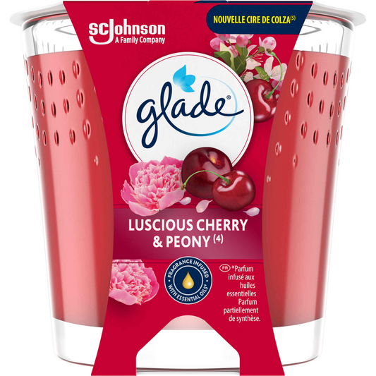 Glad peony and cherry candle air freshener vegan long lasting floral home fragrance