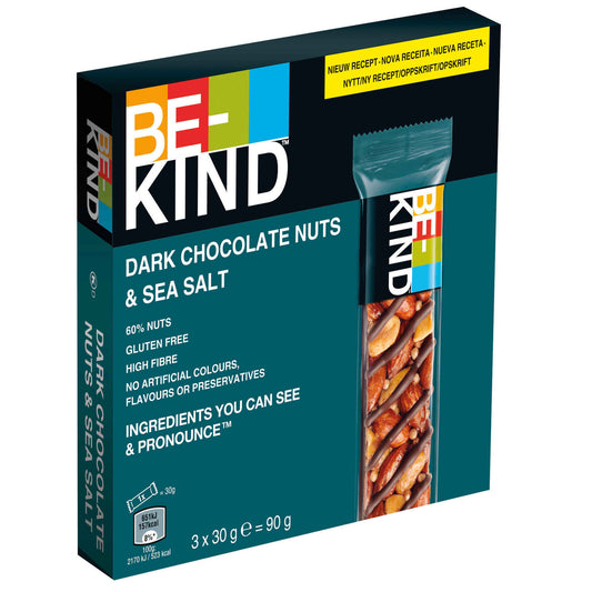 KIND Gluten Free Dark Chocolate Nuts and Sea Salt Bars 90g