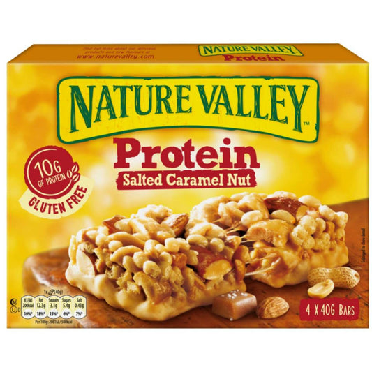 Nature Valley Gluten Free Protein Salted Caramel Nut Bars 4 x 40g