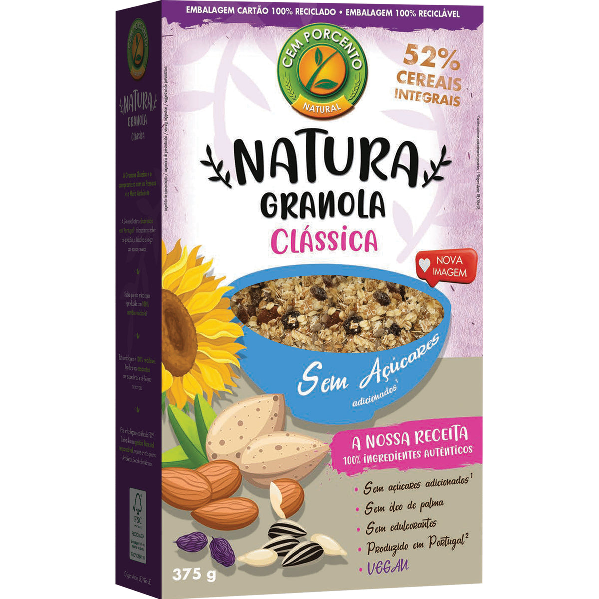 Cem Porcento Granola 375g