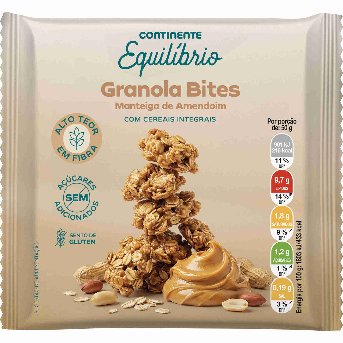 Gluten Free Peanut Butter Granola Bite No Added Sugar 50g