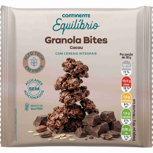 Gluten Free Cocoa Granola Bite No Added Sugar 50g