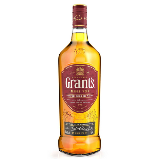 Grant's Triple Wood Blended Scotch Whisky 700ml 40% ABV Scottish whisky with ripe pear summer fruit vanilla malt subtle spice and gentle smoke