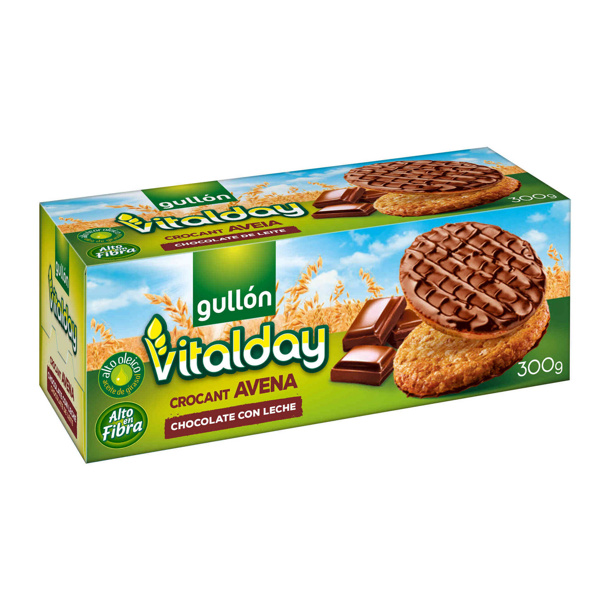 Gullón Vitalday Crunchy Oatmeal and Chocolate Cookies 300g – Oat Biscuits – Sweet Biscuits – Biscuits and Cookies – South African Products