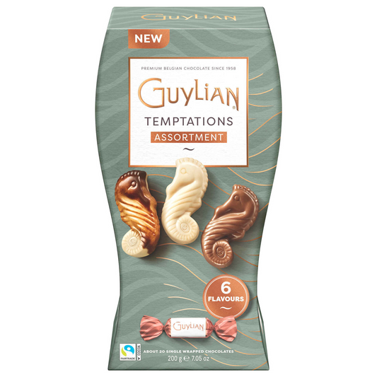 Guylian seafood chocolate bonbons 250 g – iconic Belgian seashell praline gift box, premium hazelnut chocolate selection, festive gourmet confectionery