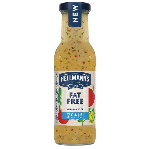 Hellmann's Fat Free Vinaigrette Salad Dressing – 250ml Bottle 0% Fat – Light