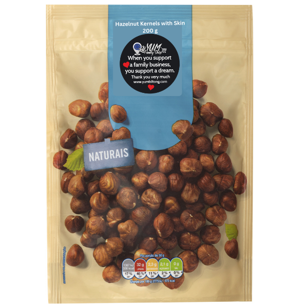 Hazelnut kernels with skin 200 g whole natural hazelnuts for baking and snacking