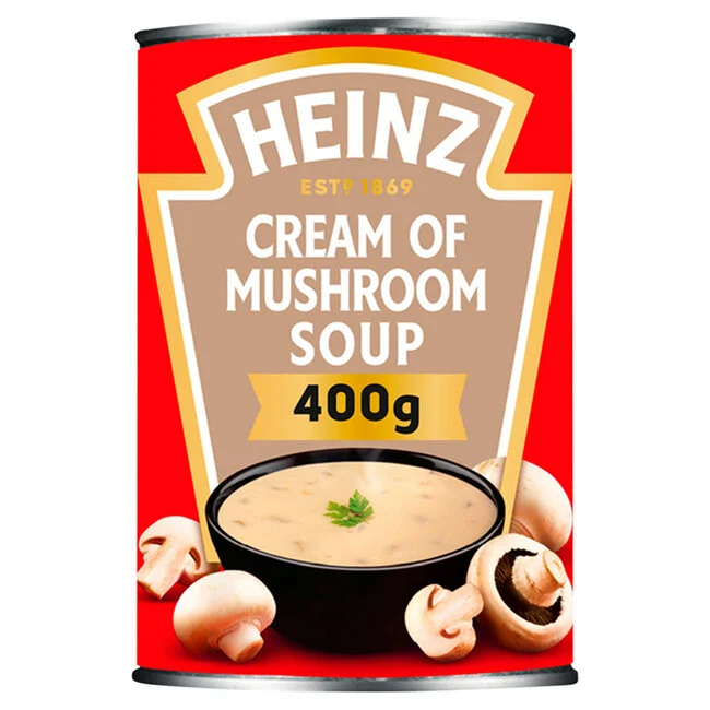 Heinz Cream of Mushroom Soup 400 g creamy canned mushroom soup classic pantry staple soups ready meals and easy dining