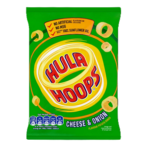 Hula Hoops Cheese and Onion 24g Classic British Hoop Crisps Chips and Pop Corn South African Products British Products