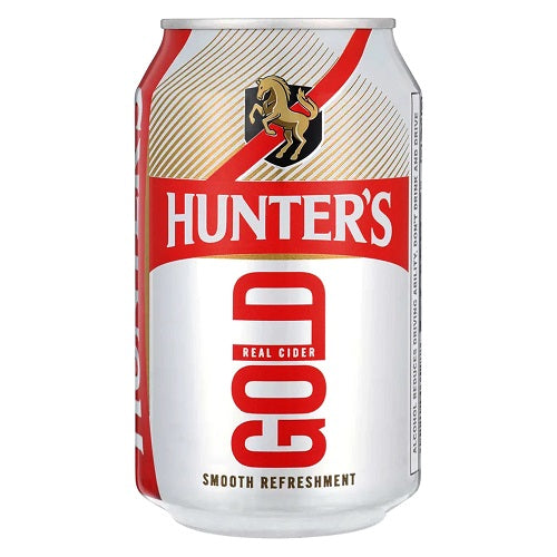 Hunter’s Gold Cider 300ml can – smooth South African cider – Beers and Ciders