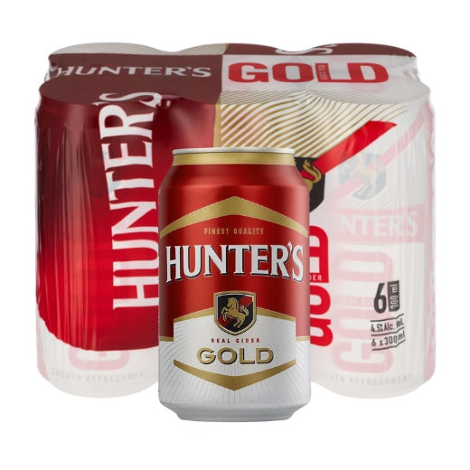 Hunter's Gold Cider 300ml 6 pack