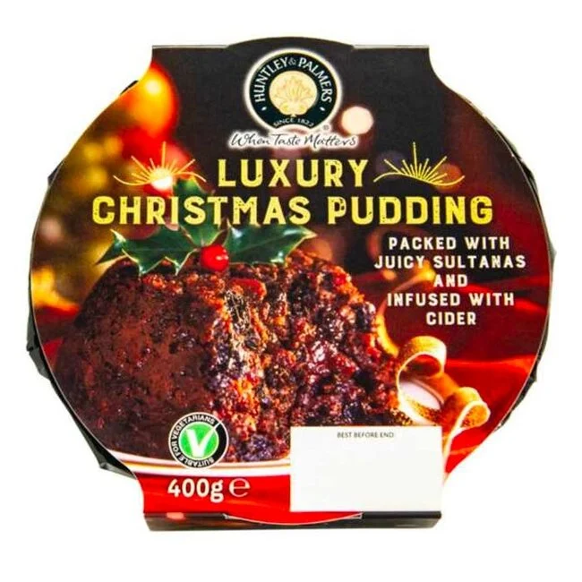 Huntley and Palmers Luxury Christmas Pudding 400g – South African festive dessert – Biscuits, Rusks and Cake – Rusks and Cake – South African Products