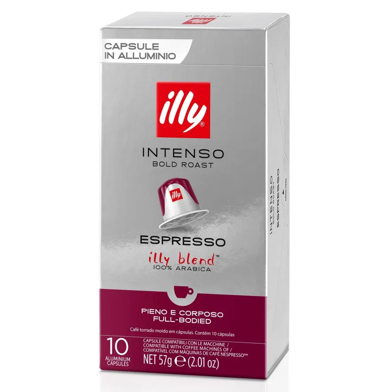 Illy Nespresso intense espresso capsules 10 strong Italian coffee pods