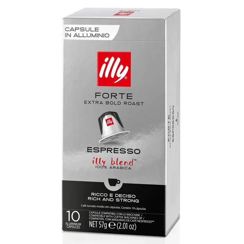 Illy Nespresso strong espresso capsules 10 intense Italian coffee pods