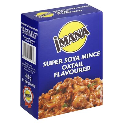 Imana Super Soya Mince Oxtail Flavoured 100g plant protein dried vegetable mince South African pantry essential South African Products