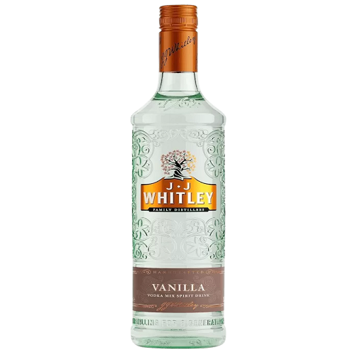 J.J. Whitley Vanilla Vodka 700ml 38% ABV smooth vanilla flavoured vodka for Espresso Martinis, cocktails and mixed drinks