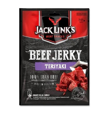 Jack Link’s Beef Jerky Teriyaki savoury protein snack dried beef sweet soy flavour