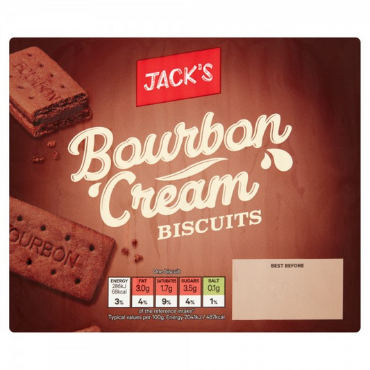 Jack’s Bourbon Cream Biscuits – Chocolate Cream Sandwich – Sweet Biscuits – Biscuits and Cookies – South African Products