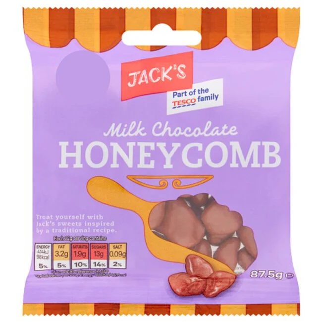 Milk Chocolate Honeycomb 87.5g Jacks