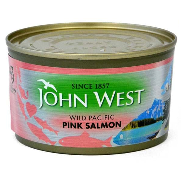 John West wild Pacific pink salmon 213 g tinned fish seafood pantry