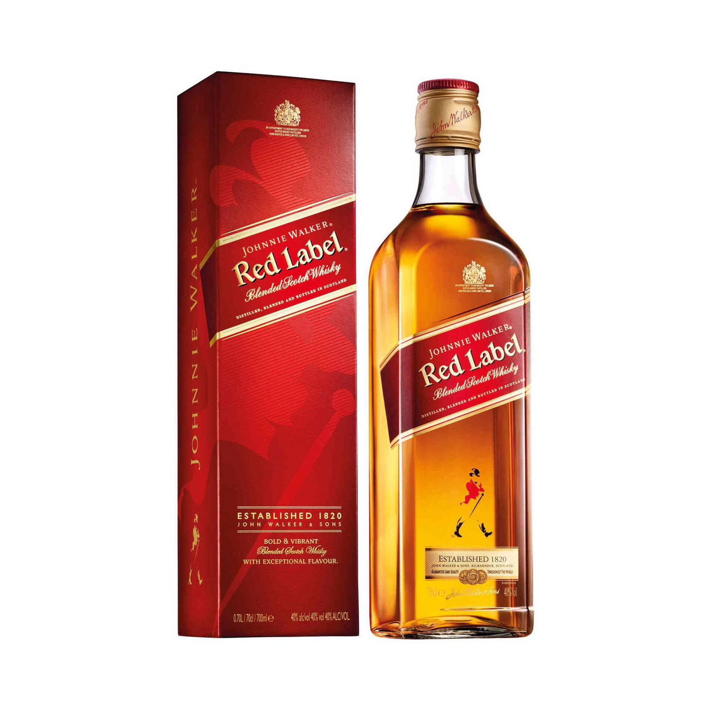 Johnnie Walker Red Label Blended Scotch Whisky – 700ml Bottle (40% ABV)