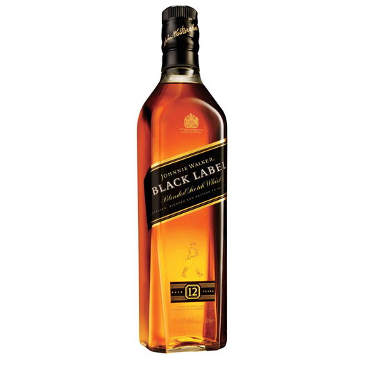 Johnnie Walker Black Label 12 Year Old Blended Scotch Whisky 700ml 40% ABV premium Scottish whisky with dark fruit vanilla toffee spice oak and signature smoke