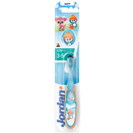 Jordan children's toothbrush 3 to 5 years kids toothbrush child oral care soft bristles healthy gums
