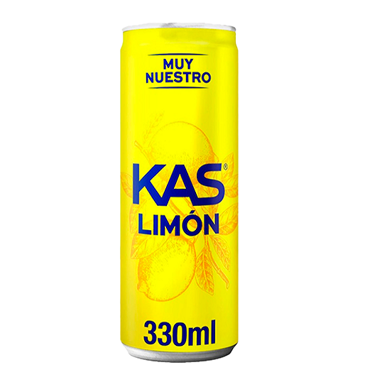 Kas Lemon 330ml lemon soda citrus soft drink fizzy beverage carbonated drink refreshing lemon soda Spain
