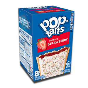 Kellogg’s Pop Tarts Strawberry Sensation – 8 x 50g Pack – children youth cereals – breakfast cereals