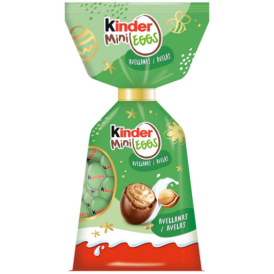 Kinder Milk Chocolate and Hazelnut Mini Eggs 85g Easter chocolate, hazelnut filled mini eggs, Chocolate Dragees and Minis, Easter Collection