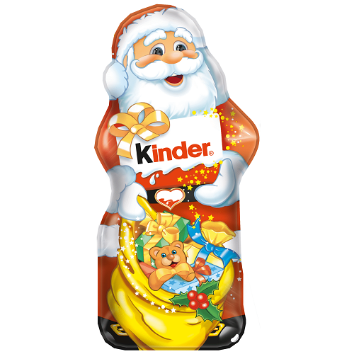 Kinder Santa Claus Milk Chocolate 55 g – festive milk chocolate figure, stocking stuffer, Secret Santa gift, Christmas sweet